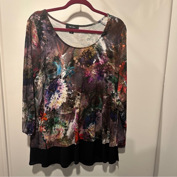 NEW Karen Kane Multicolor Artistic Blouse - Picture 2 of 9